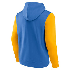 Los Angeles Chargers Outline Pullover Hoodie Powder Blue/Gold