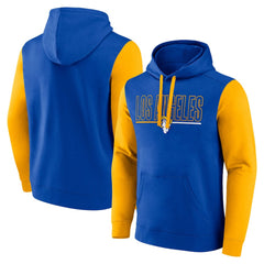 Los Angeles Rams Outline Pullover Hoodie Royal/Gold