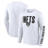 Brooklyn Nets Logo Athletic Vision Long Sleeve T-Shirt White