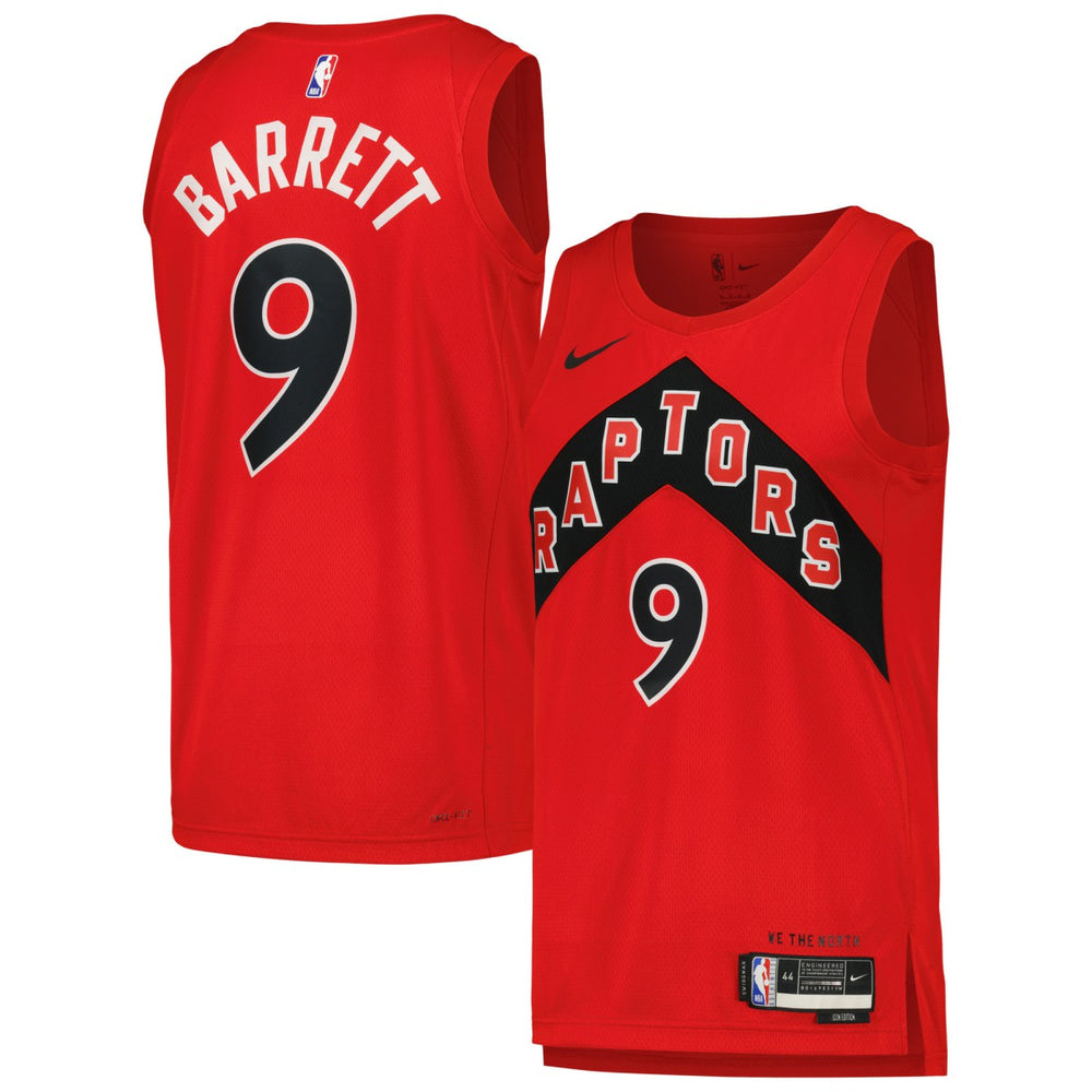 NBA RJ Barrett Toronto Raptors Unisex Swingman Player Jersey - Icon Edition - Red