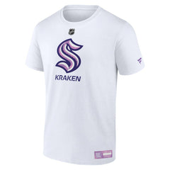 NHL Seattle Kraken Fanatics 2024 Hockey Fights Cancer T-Shirt - White