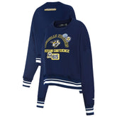 NHL Nashville Predators Pro Standard Women's Area Code Cropped Pullover Sweatshirt - Navy