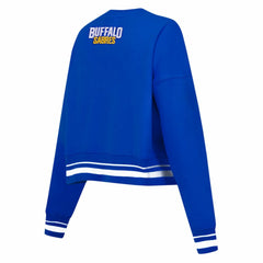 NHL Buffalo Sabres Pro Standard Women's Area Code Cropped Pullover Sweatshirt - Royal