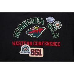 NHL Minnesota Wild Pro Standard Women's Area Code Cropped Pullover Sweatshirt - Black