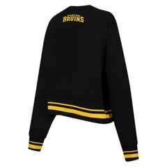 NHL Boston Bruins Pro Standard Women's Area Code Cropped Pullover Sweatshirt - Black