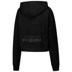 NHL Pittsburgh Penguins Pro Standard Women's Jewels Cropped Pullover Hoodie - Black