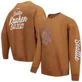 NHL Seattle Kraken Pro Standard Paint the City Pullover Sweatshirt - Brown
