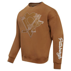 NHL Pittsburgh Penguins Pro Standard Paint the City Pullover Sweatshirt - Brown