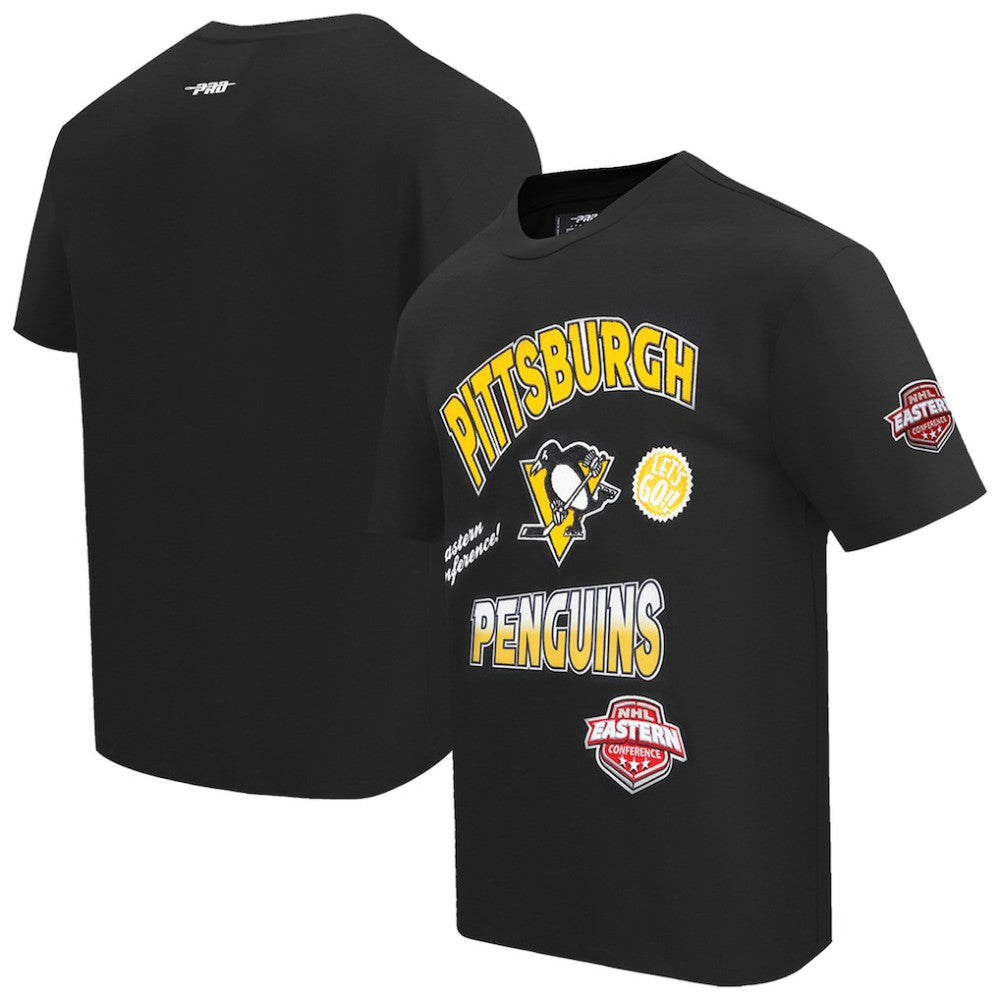 NHL Pittsburgh Penguins Pro Standard Turn It Up T-Shirt - Black