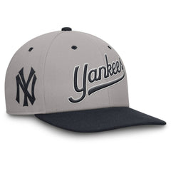 New York Yankees Nike Cooperstown Collection Pro Performance Snapback Hat - Gray/Navy Hats