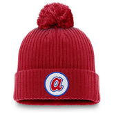 Atlanta Braves Nike Cooperstown Collection Patch Cuffed Knit Hat with Pom - Red Hats
