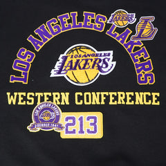 Los Angeles Lakers Pro Standard Women's Area Code Cropped Pullover Sweatshirt Black