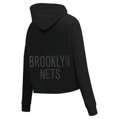 Brooklyn Nets Pro Standard Women's Jewels Cropped Pullover Hoodie Black