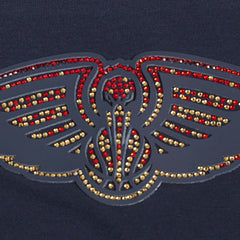 New Orleans Pelicans Pro Standard Women's Jewels Boxy Cropped T-Shirt Navy