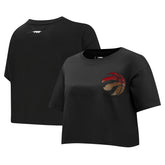 Toronto Raptors Pro Standard Women's Jewels Boxy Cropped T-Shirt Black