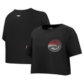 Atlanta Hawks Pro Standard Women's Jewels Boxy Cropped T-Shirt Black