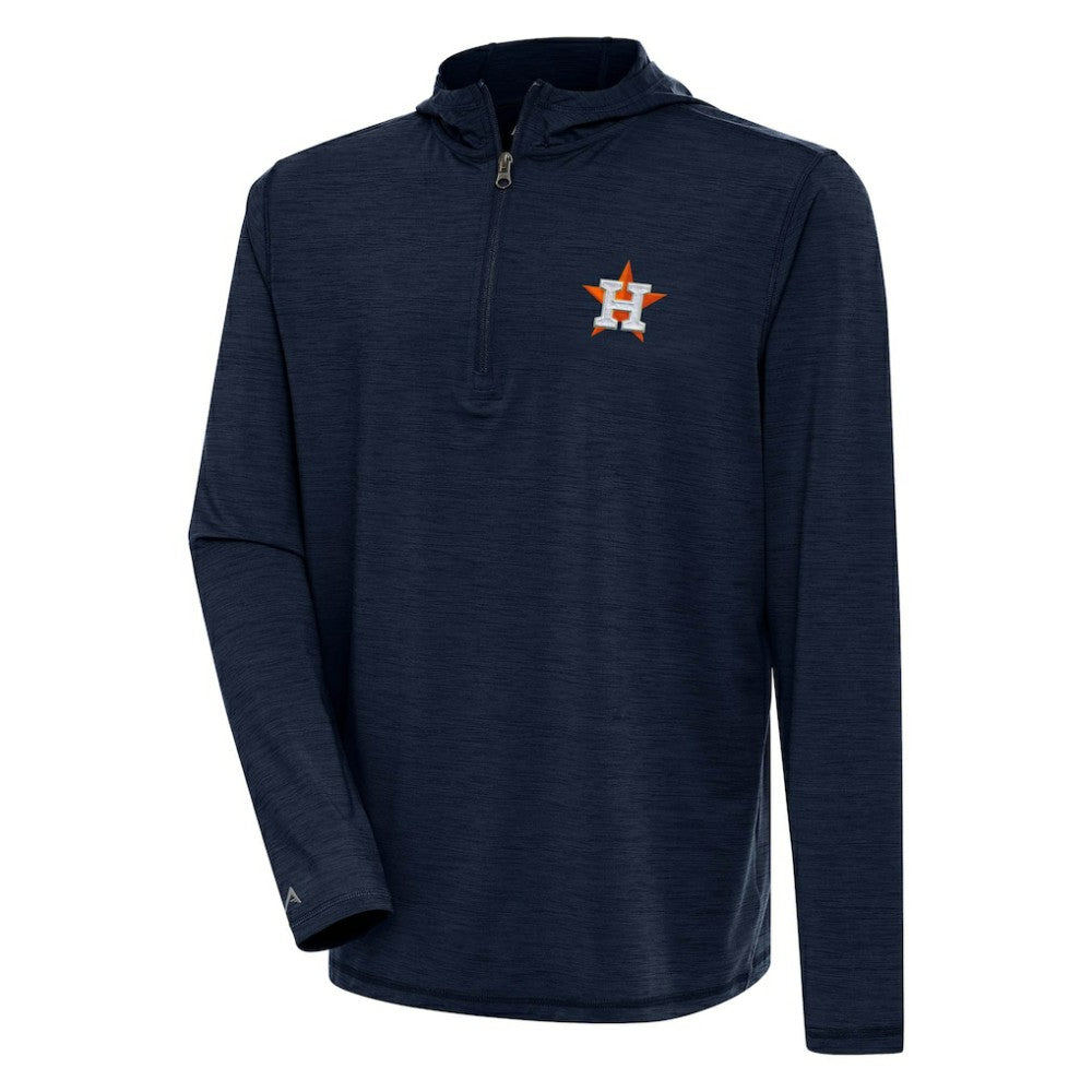 Houston Astros Antigua Tidy Quarter-Zip Hoodie - Heather Navy Hoodies