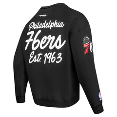 Philadelphia 76ers Pro Standard Paint the City Drop Shoulder Sweatshirt Black