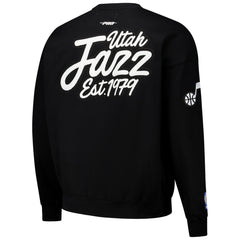Utah Jazz Pro Standard Paint the City Drop Shoulder Sweatshirt Black