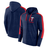 Minnesota Twins Fanatics Gains Fleece Full-Zip Hoodie - Heather Navy Hoodies