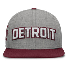 Detroit Tigers Fanatics Elements Felt Chainstitch Snapback Hat - Gray/Maroon Hats