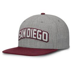 San Diego Padres Fanatics Elements Felt Chainstitch Snapback Hat - Gray/Maroon Hats