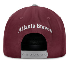 Atlanta Braves Fanatics Front Office Snapback Hat - Wine Hats