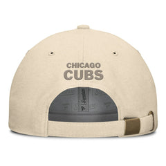Chicago Cubs Fanatics Front Office Leather Patch Adjustable Hat - Cream Hats