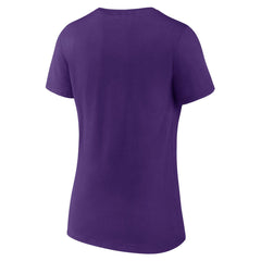 Los Angeles Lakers Women's Primary Logo V-Neck T-Shirt Purple