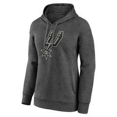 San Antonio Spurs Women's Primary Logo Pullover Hoodie Charcoal