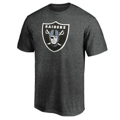 Las Vegas Raiders Primary Logo T-Shirt Heather Charcoal