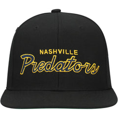 NHL Nashville Predators Mitchell & Ness Core Team Script 2.0 Snapback Hat - Black
