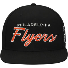NHL Philadelphia Flyers Mitchell & Ness Core Team Script 2.0 Snapback Hat - Black