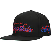 NHL Washington Capitals Mitchell & Ness Core Team Script 2.0 Snapback Hat - Black