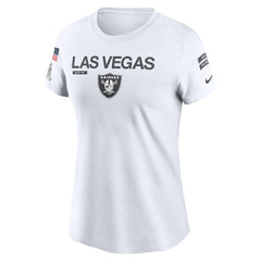 Las Vegas Raiders Women's 2024 Salute To Service Legend Performance T-Shirt White