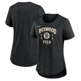 San Francisco Giants Nike Women's 2024 Rickwood Classic Tribute Tri-Blend T-Shirt - Heather Black T-shirts