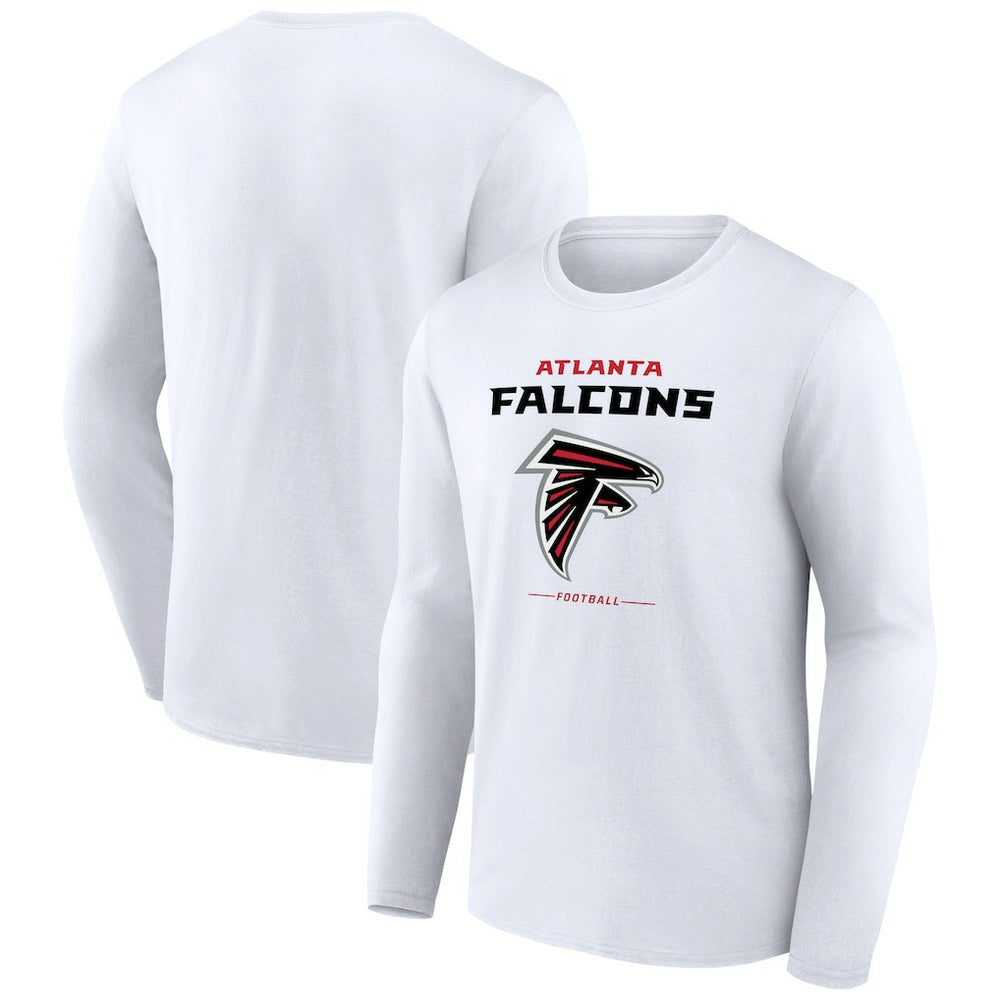 Atlanta Falcons Team Lockup Long Sleeve T-Shirt White