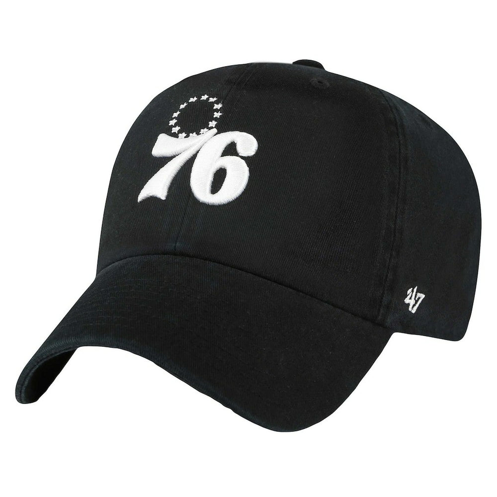 Philadelphia 76ers '47 Core Logo Clean Up Adjustable Hat Black