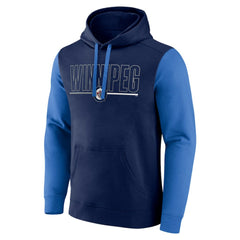 NHL Winnipeg Jets Logo Athletic Deliver Fleece Pullover Hoodie - Navy