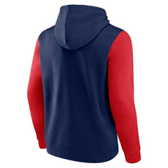 NHL Columbus Blue Jackets Logo Athletic Deliver Fleece Pullover Hoodie - Navy