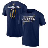 Tyrese Haliburton 2024 NBA All-Star Game Rebound Battle Name & Number T-Shirt Navy