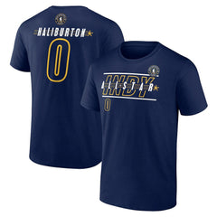 Tyrese Haliburton 2024 NBA All-Star Game Rebound Battle Name & Number T-Shirt Navy