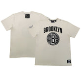 Brooklyn Nets NBA x Two Hype Unisex Culture & Hoops T-Shirt - Cream