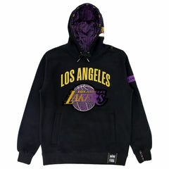 Los Angeles Lakers NBA x Two Hype Unisex Culture & Hoops Heavyweight Pullover Hoodie - Black
