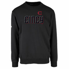 Cincinnati Reds Levelwear City Connect Zane Core Logo Pullover Sweatshirt - Black Pullover