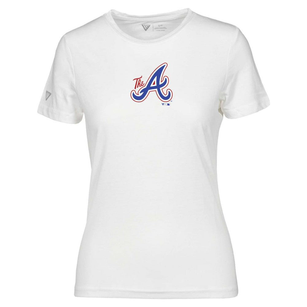 Atlanta Braves Levelwear Women's City Connect Maddox Core Logo T-Shirt - White T-shirts