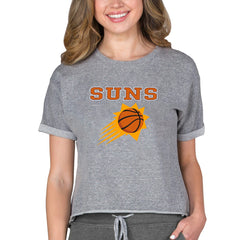 Phoenix Suns Concepts Sport NBA Women's Concepts Mainstream Terry SS Top Gray