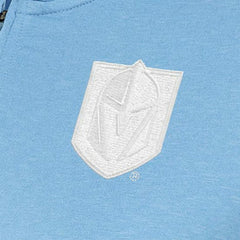 NHL Vegas Golden Knights Antigua Women's White Logo Mentor Quarter-Zip Jacket - Light Blue