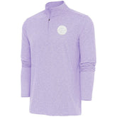 NHL Boston Bruins Antigua White Logo Hunk Quarter-Zip Pullover - Lavender