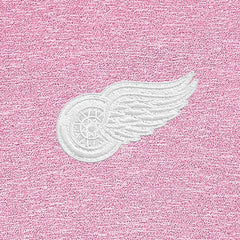 NHL Detroit Red Wings Antigua White Logo Hunk Quarter-Zip Pullover - Pink